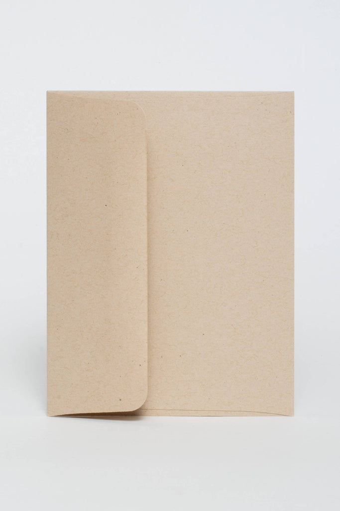 Brown kraft envelope on a white background