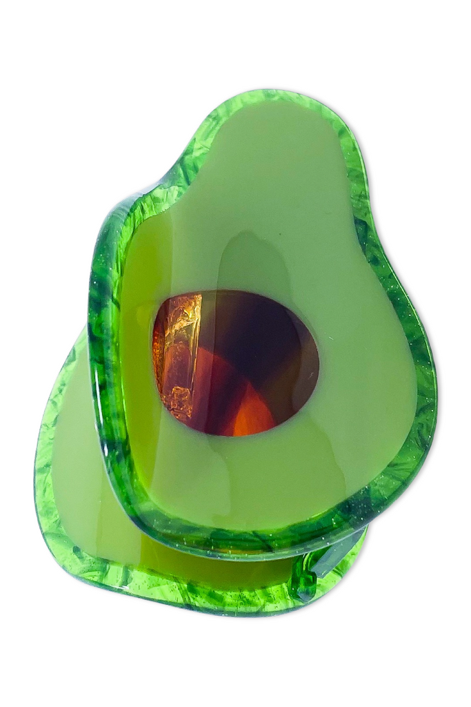 Avocado-shaped hair clip 