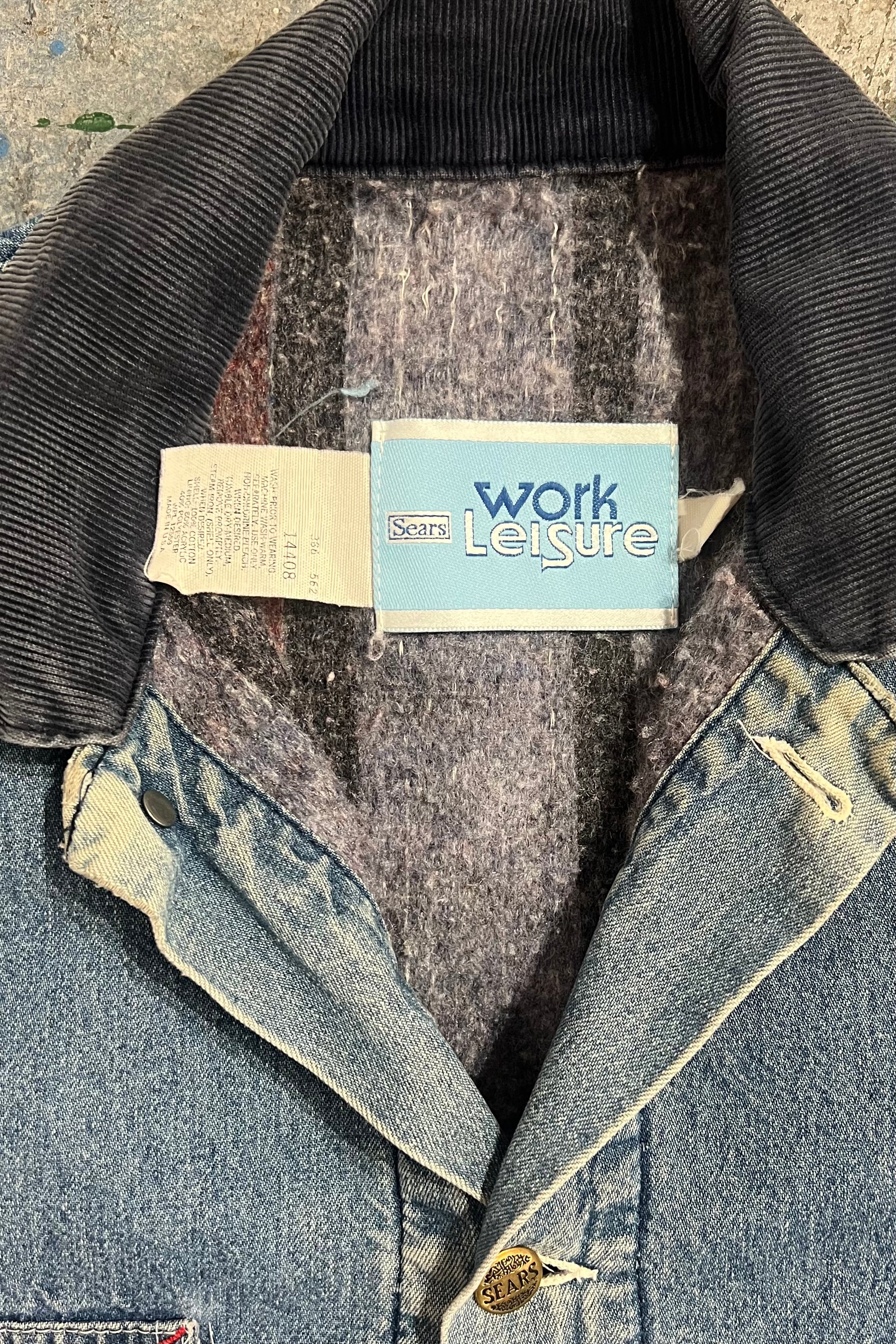 70s 80s usa製 SEARS ワークジャケット　エロ　袖プリ　ドラゴン Sears 1970s Chore Coat – LOVEWORN