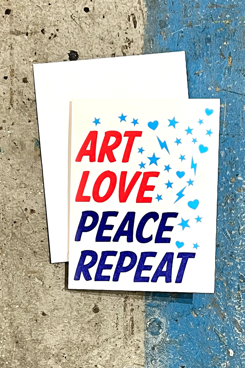 Art Love Peace Repeat Card